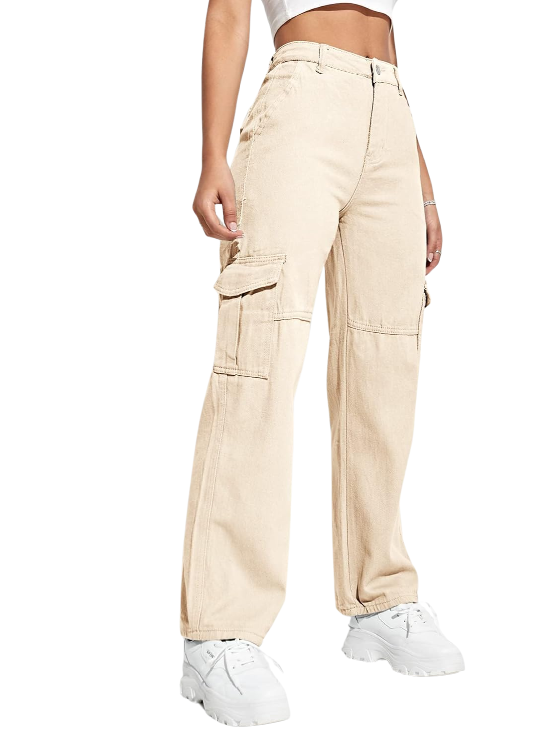 Casual Flap Pocket Denim Pant-Cozy Knit Sets