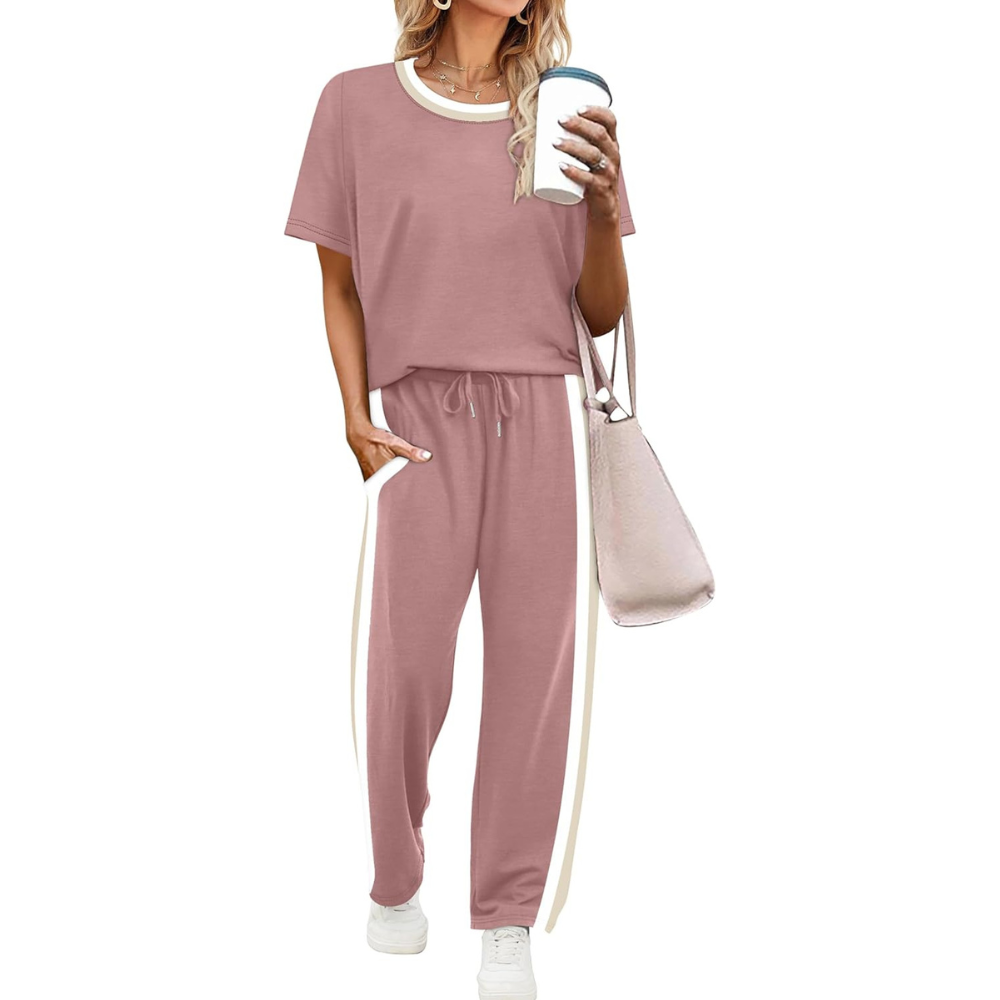 Two Piece Summer Lounge Set With Pocket Pants
