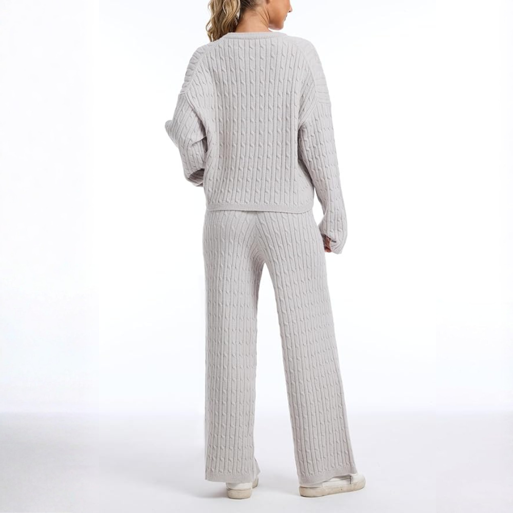 Cable Knit Sweater Lounge Set