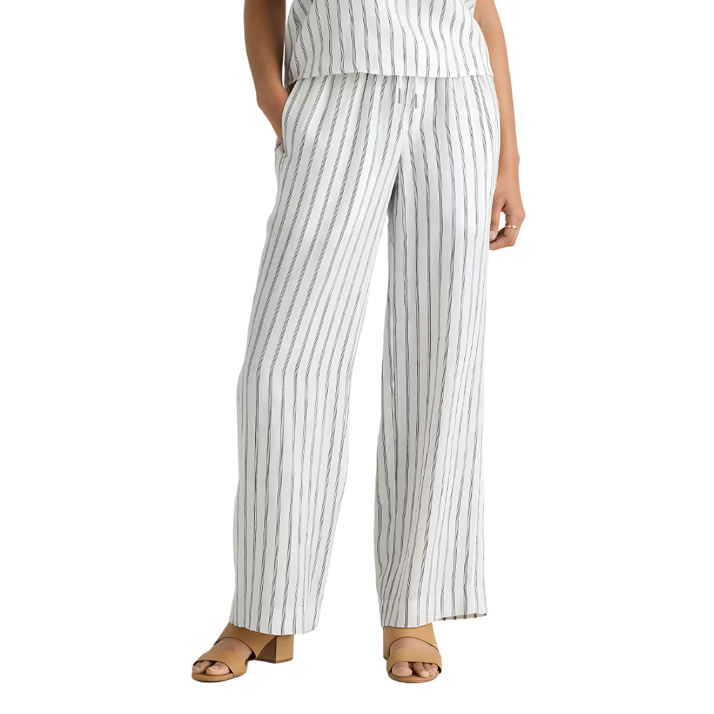 Women European Linen Wide Leg Pants