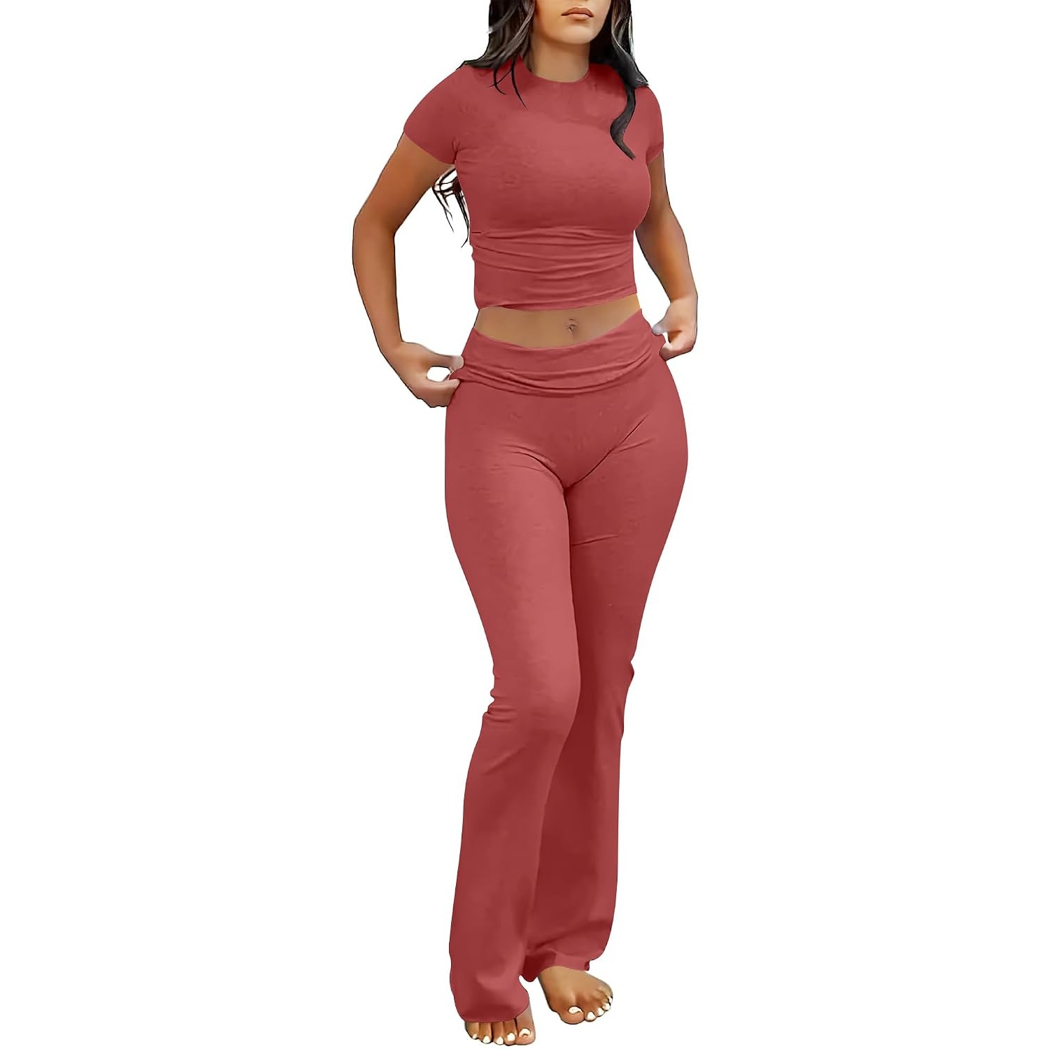 2 Piece Yoga Workout Matching Outfit Set For Women