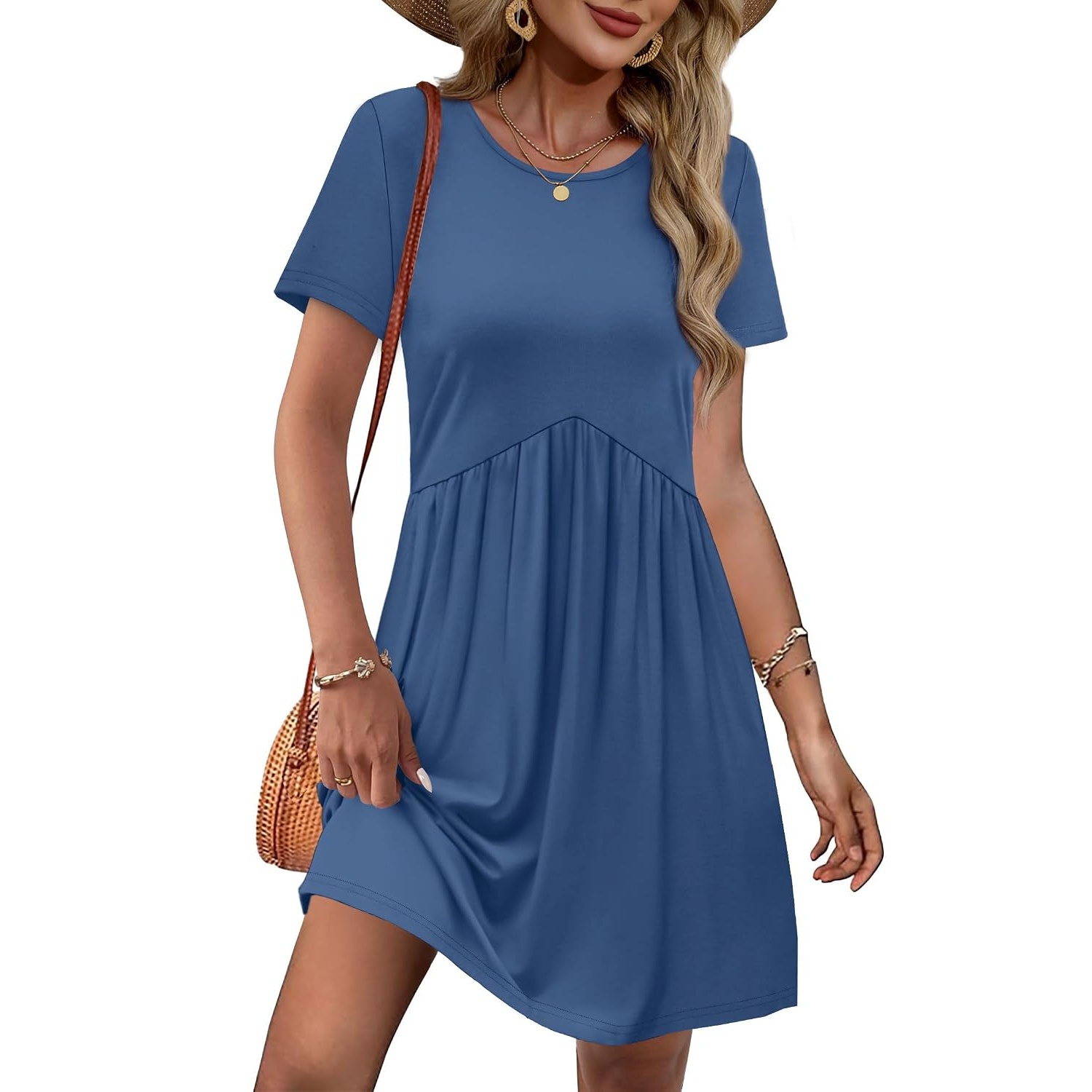 Casual Spring Empire Maternity Short Sleeve Dress For Women