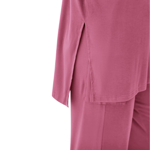 2 Piece Summer Lounge Set With Short Sleeve Top And Pants For Women