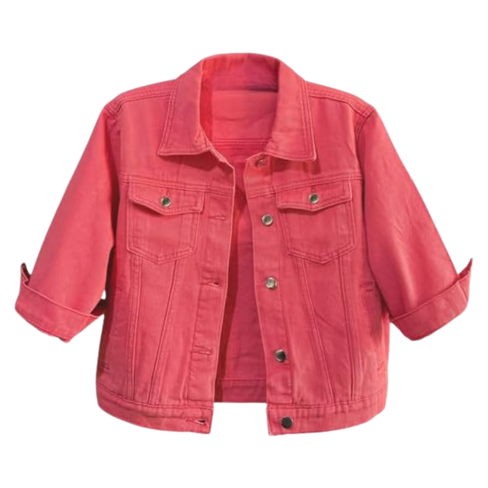 Women Cropped Full Sleeve Denim Jacket