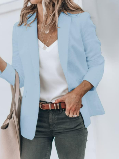 Casual Long Sleeve Jacket-Cozy Knit Sets