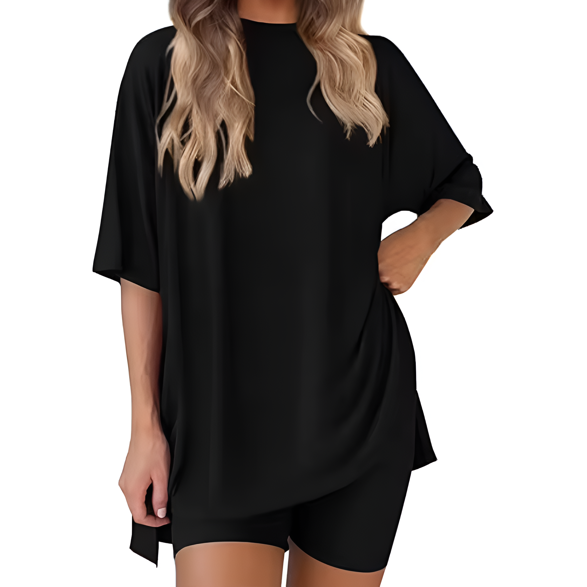 Two Piece Oversized Casual Lounge Set With Side Pockets For Women