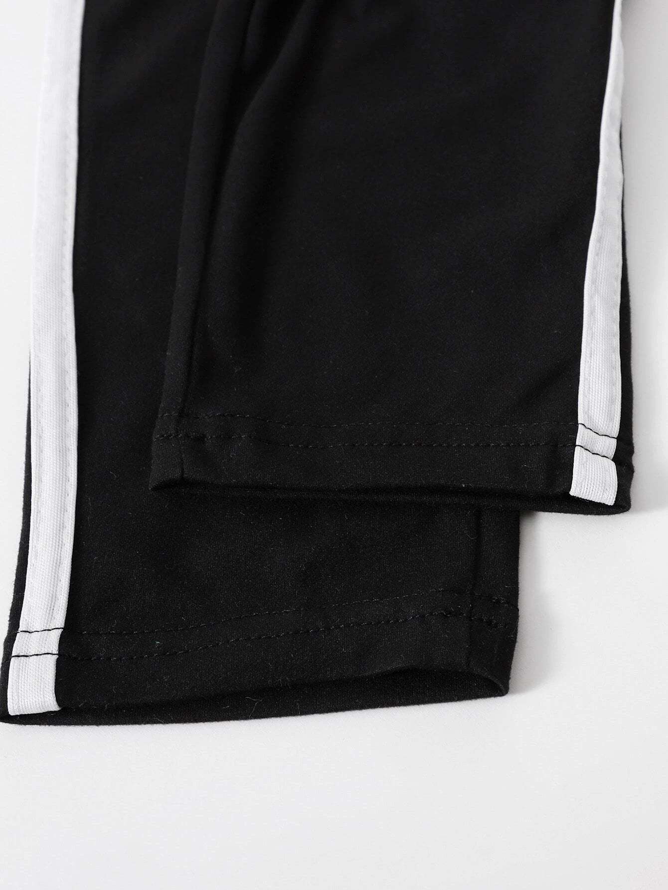 Striped Side Lounge Set-Cozy Knit Sets