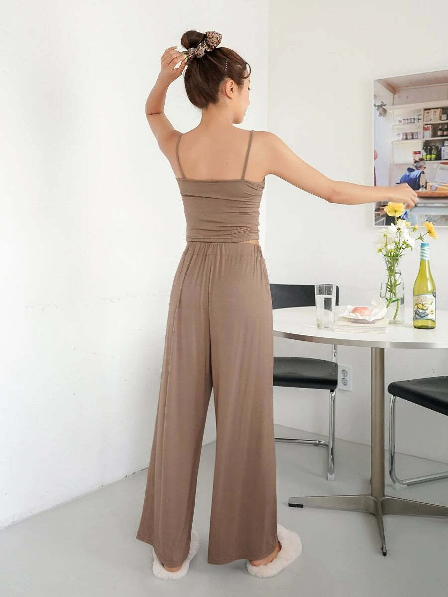 3 Pieces Solid Lounge Set-Cozy Knit Sets