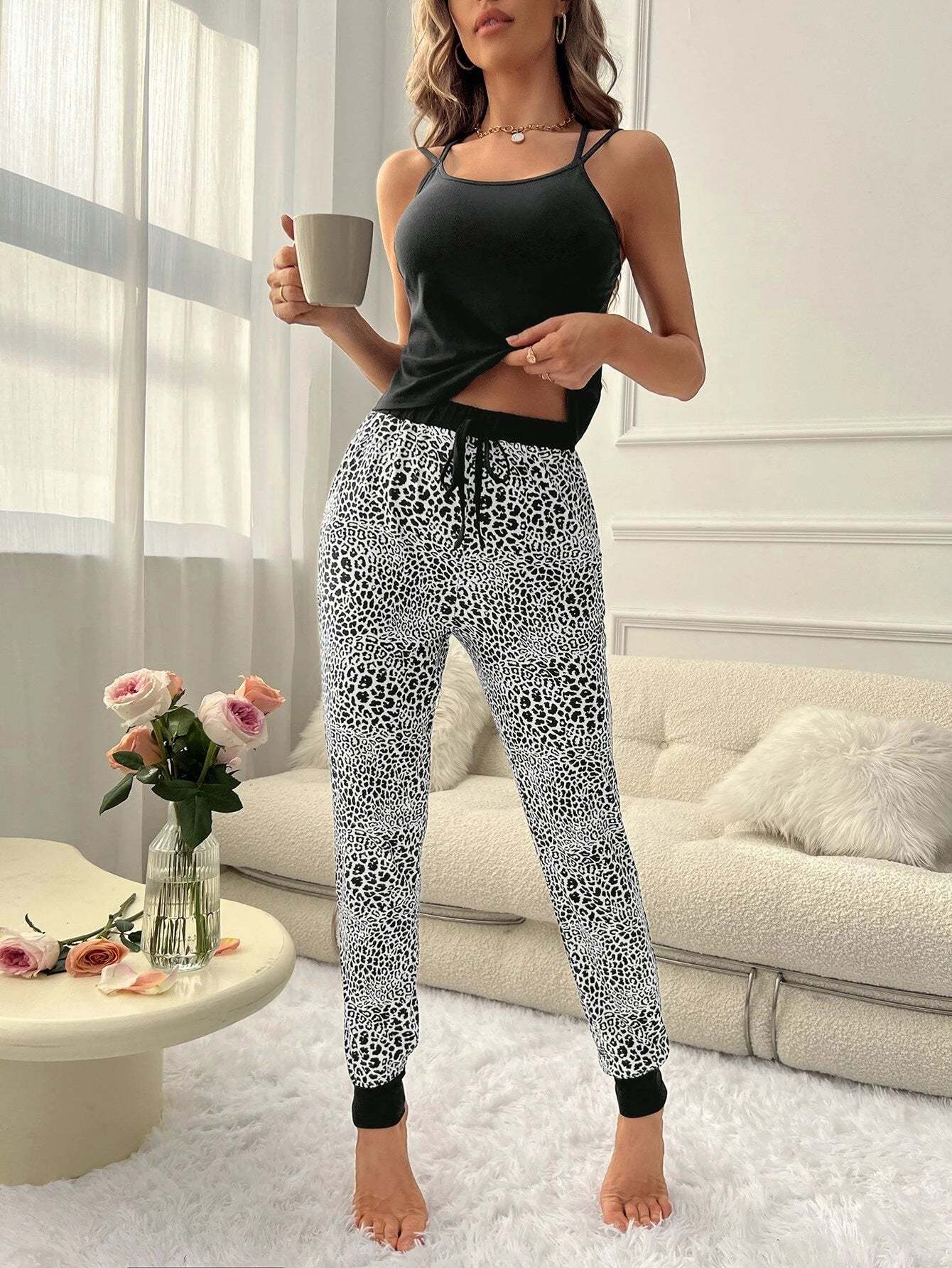 Knot Waist Lounge Set-Cozy Knit Sets