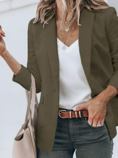 Casual Long Sleeve Jacket-Cozy Knit Sets
