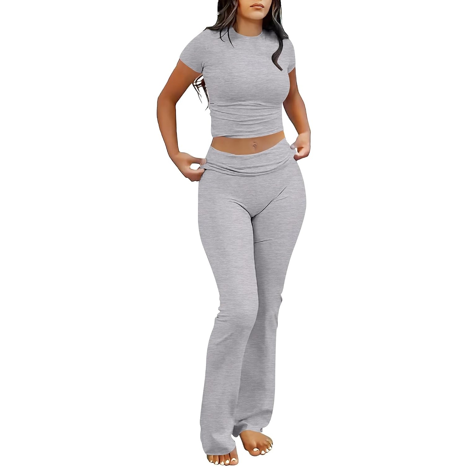 2 Piece Yoga Workout Matching Outfit Set For Women