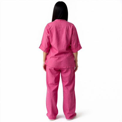 Women V Style Cotton and Linen Casual Suit