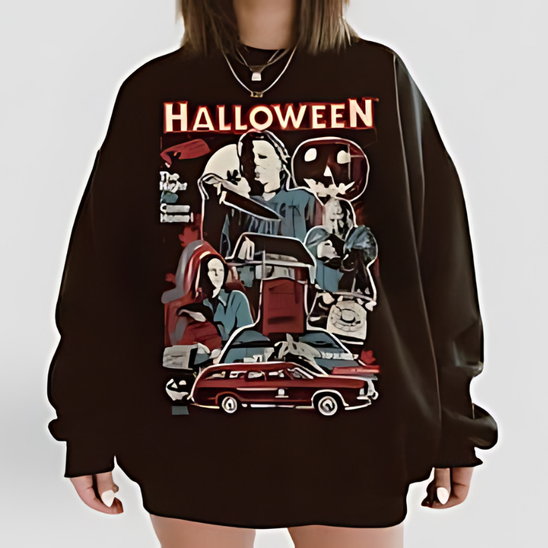 Vintage Halloween Sweatshirt-Cozy Knit Sets