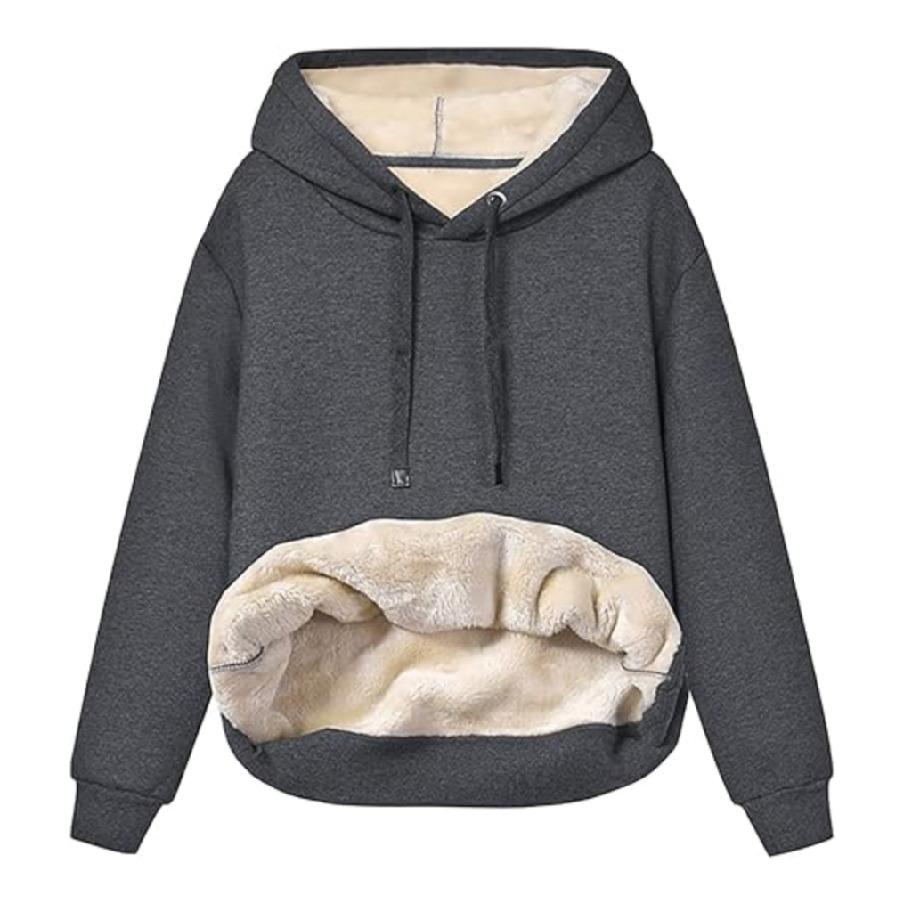 Warm Fleece Lined Hoodie For Women