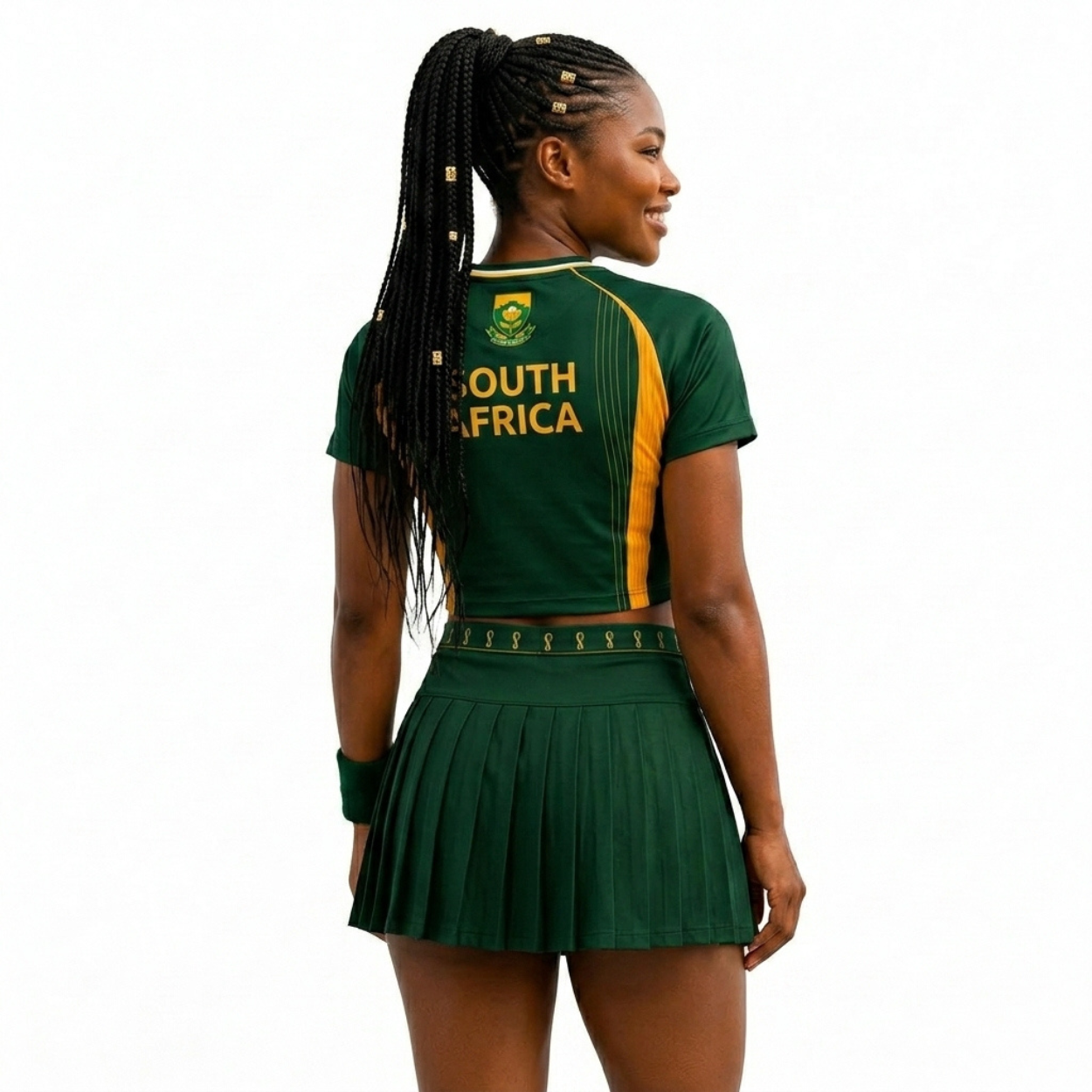 FIFA 2026 South Africa Football Themed Two Piece Skirt Set For Women