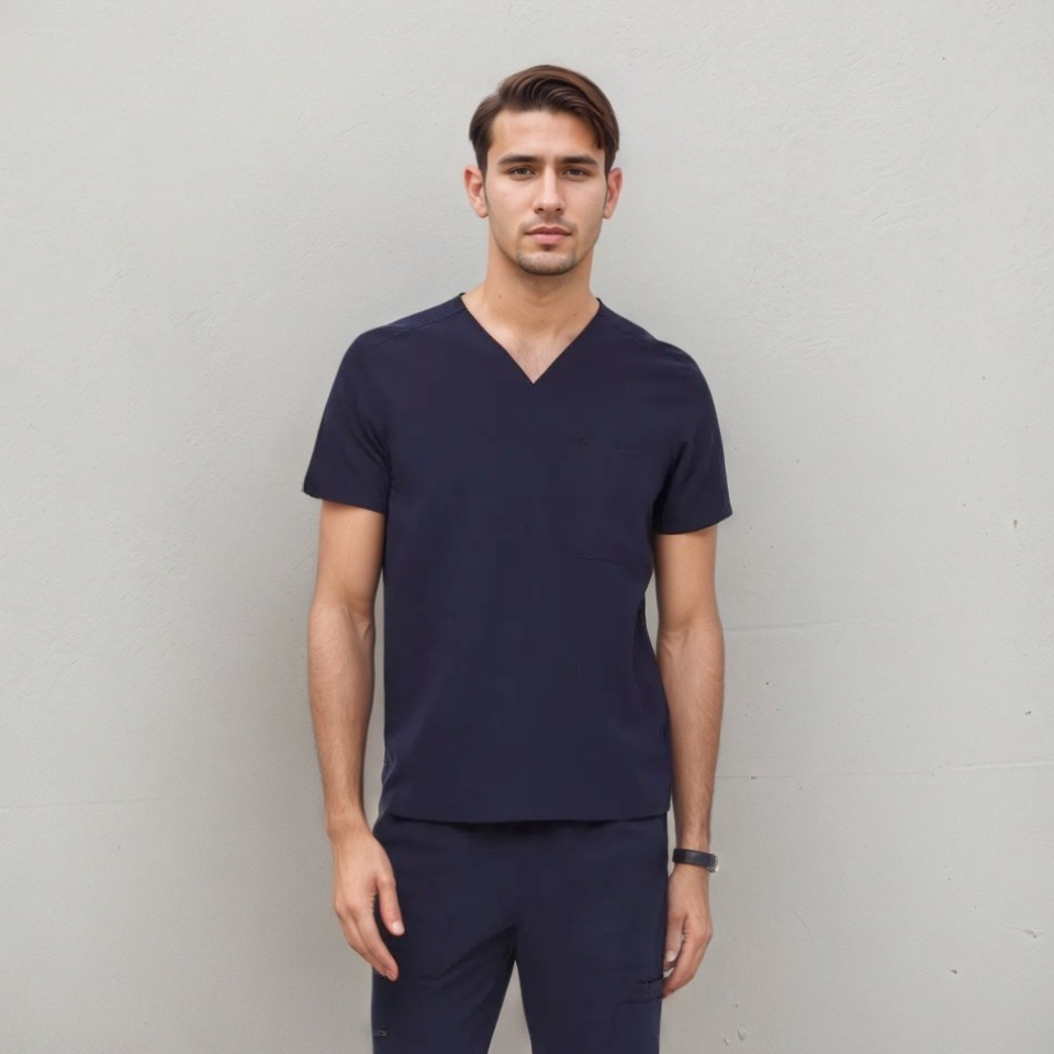 Men Three Pocket Scrub Top