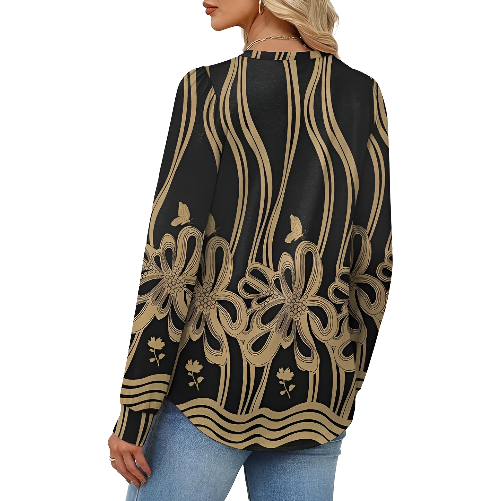 Long Sleeve Tunic Top For Fall SeasonLong Sleeve Tunic Top For Fall Season - Image 12