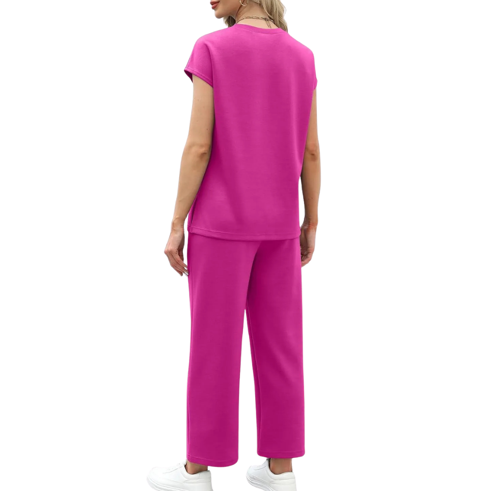Womens Summer Spring Cap Sleeve Lounge Matching Sets