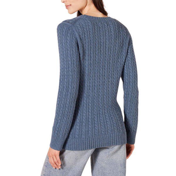 womens Fisherman Cable Crewneck Sweater