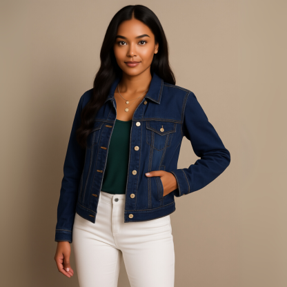Stretch Denim Jacket For Women