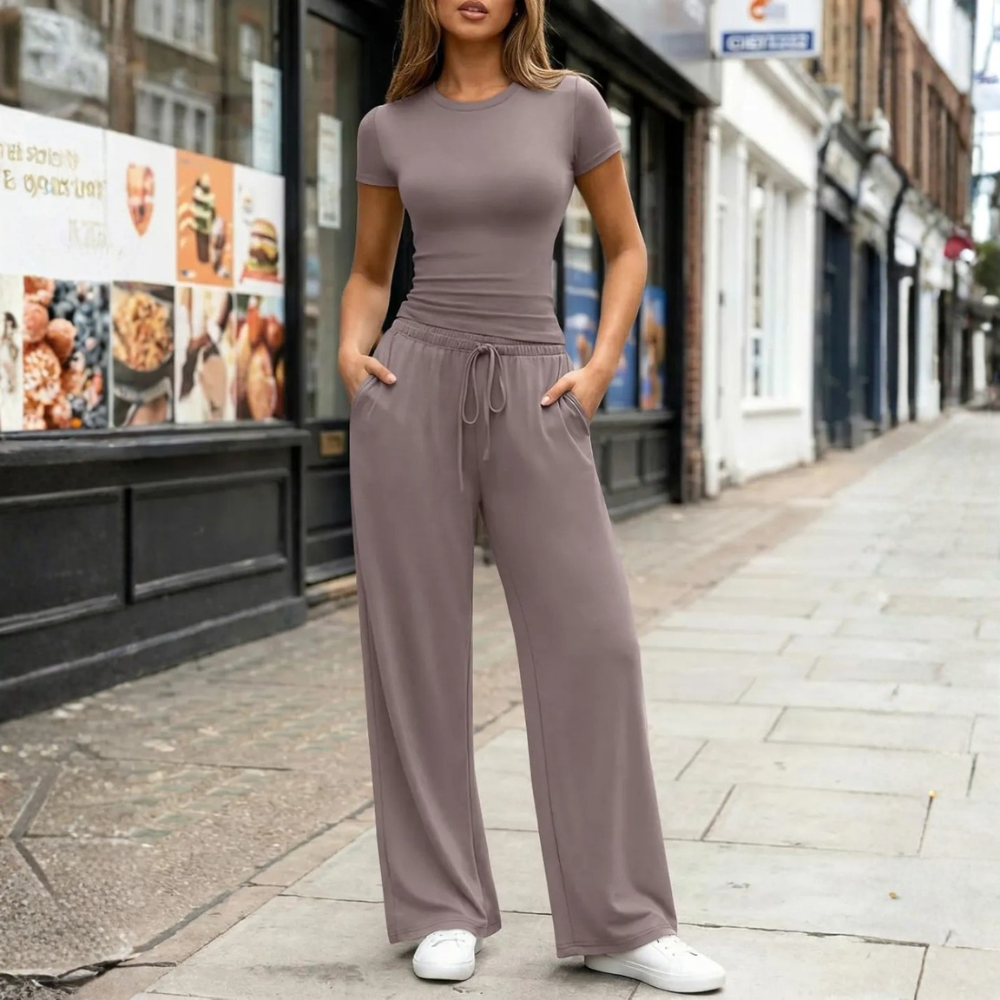 Womens Travel Sweat Set Two Piece Matching Lounge Outfit