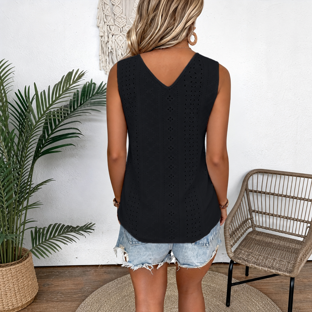 Casual Sleeveless Embroidered Patchwork Fashion Vest For Women