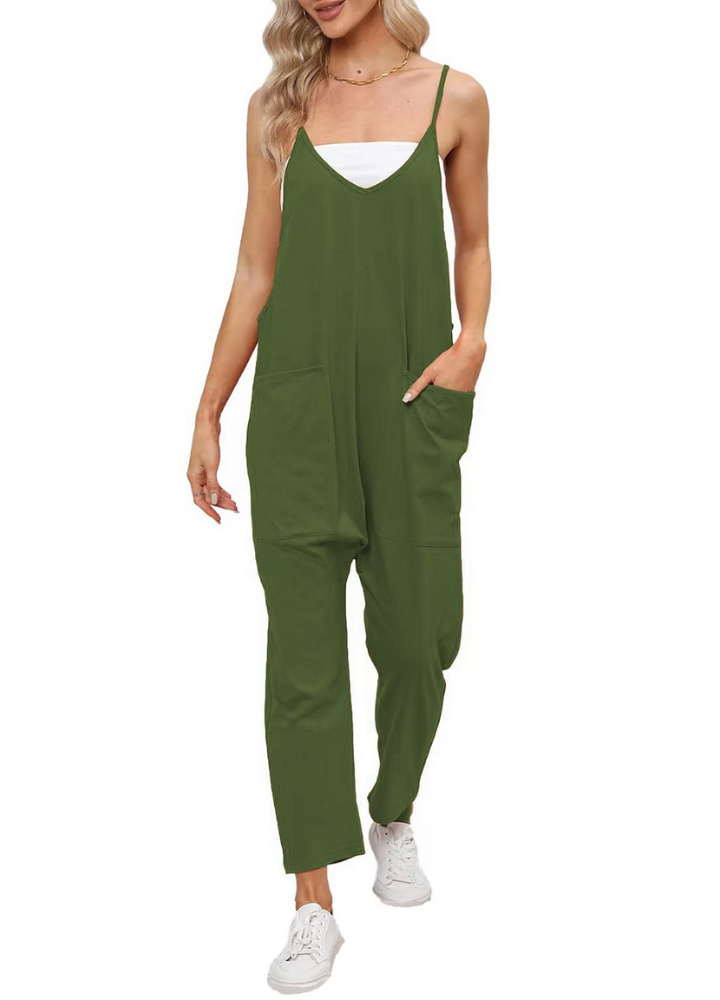 Womens Casual Wide-Leg Jumpsuit-Cozy Knit Sets