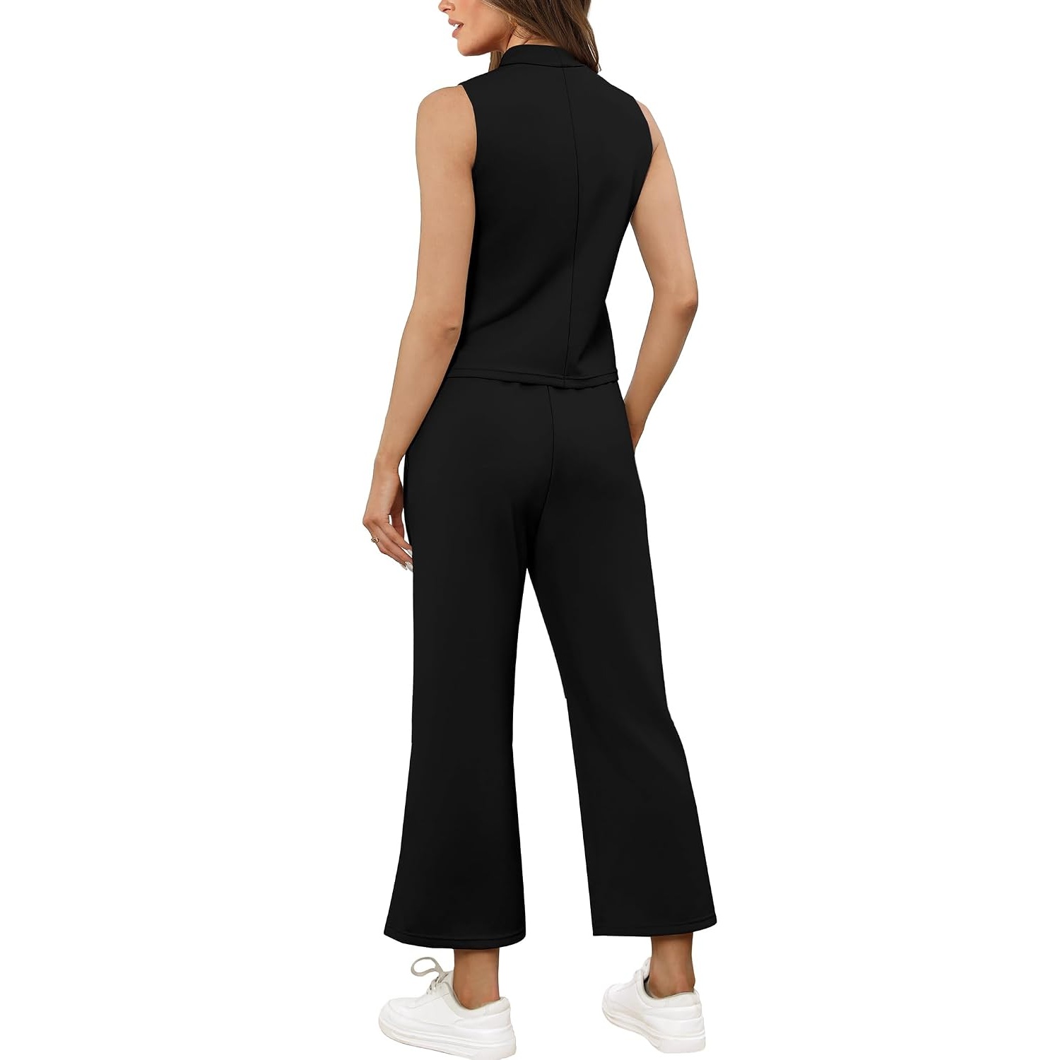 Vacation Two Piece Outfit Wide Leg Pants