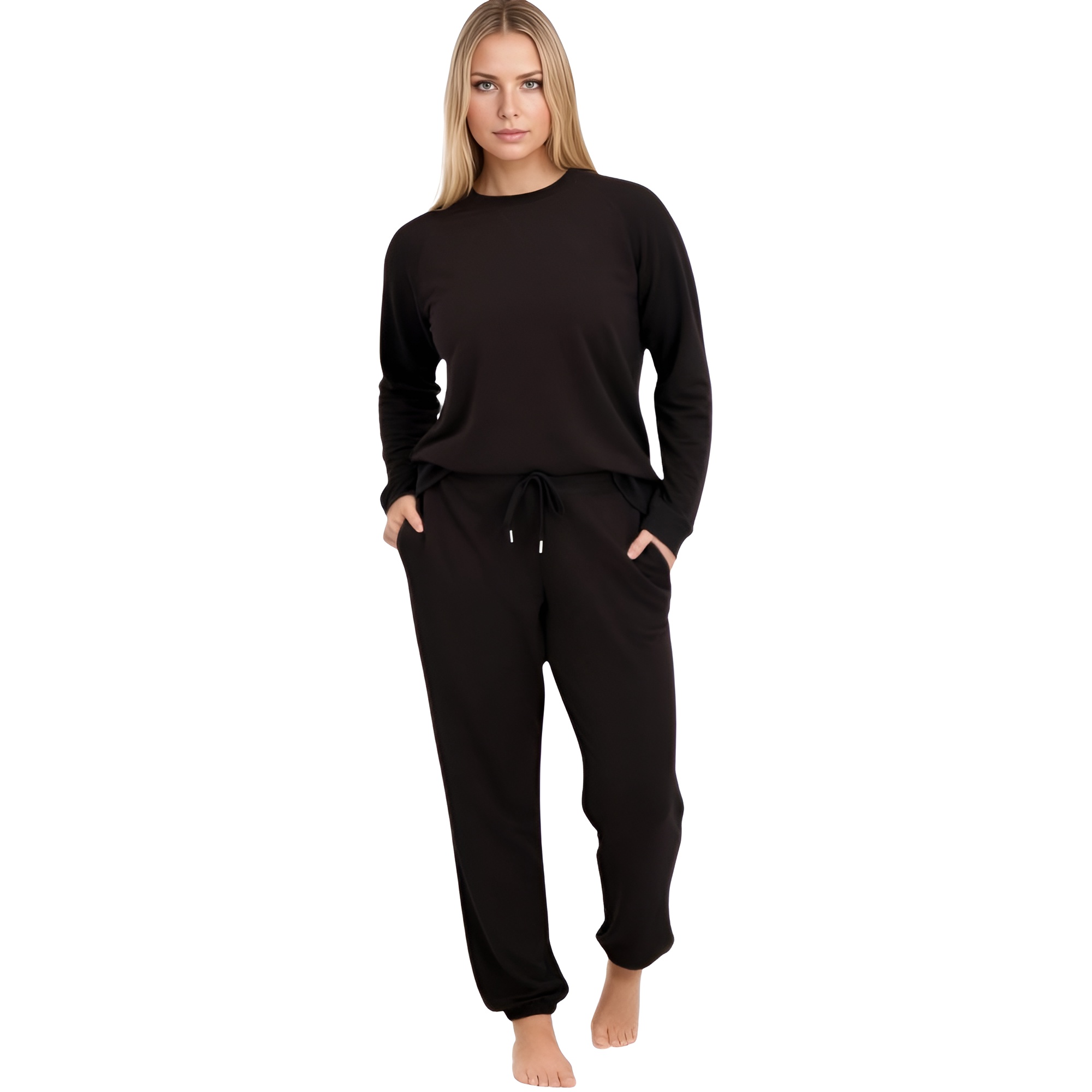 Two Piece Jogger Lounge Sweatsuit Set For Women