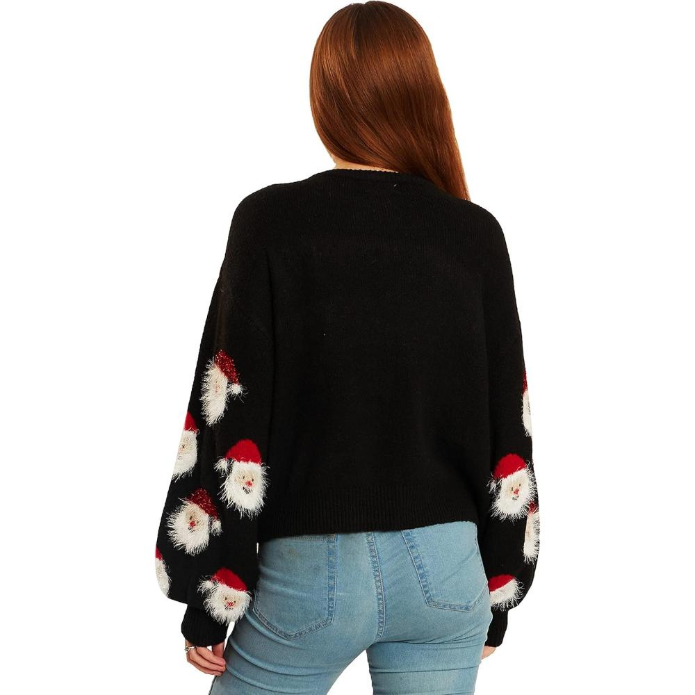 Cheerful Knitted Sweater With A Christmas Holiday Theme-Cozy Knit Sets
