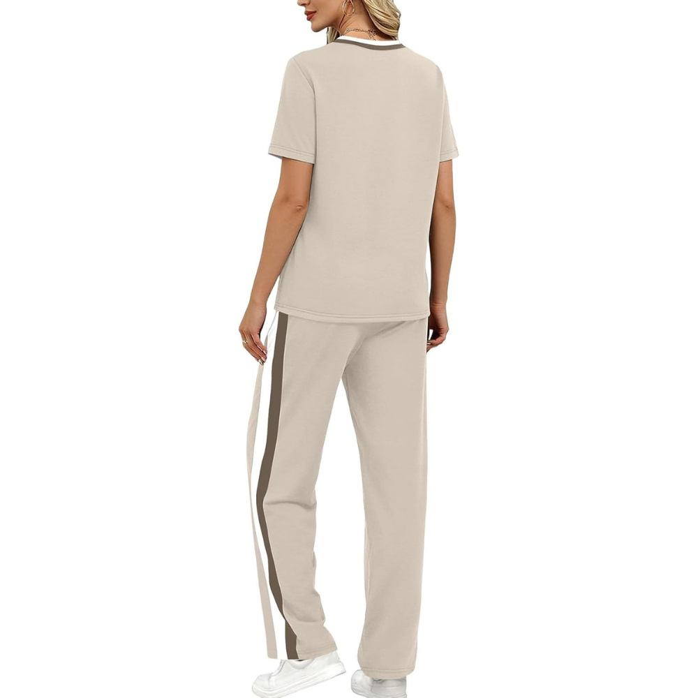 Two Piece Summer Lounge Set With Pocket Pants