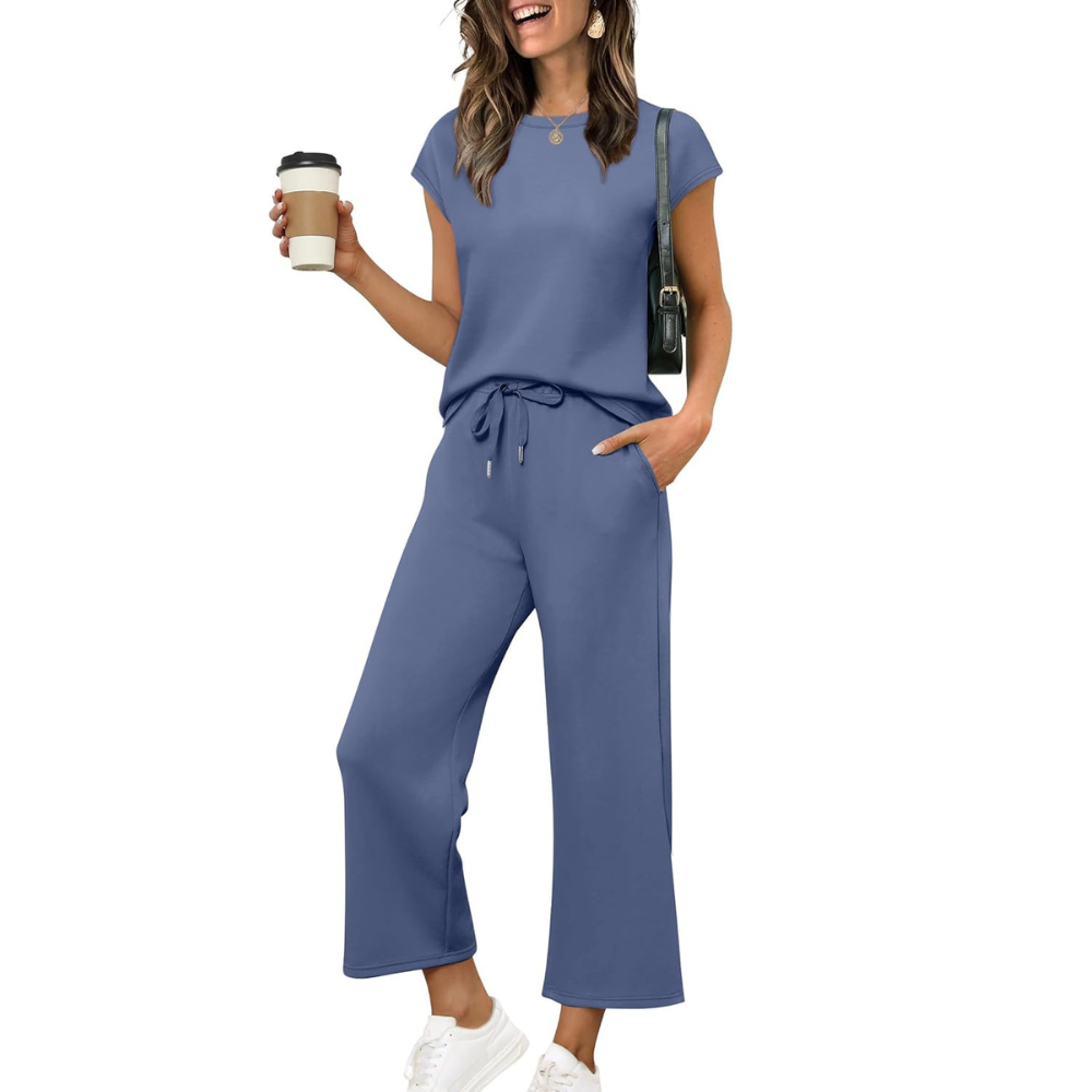 Two Piece Summer Vacation Lounge Matching Set Outfit
