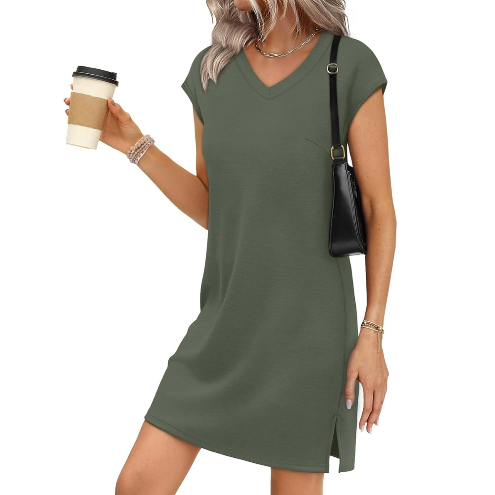 Solid Colored Casual Summer Sundresses For Women