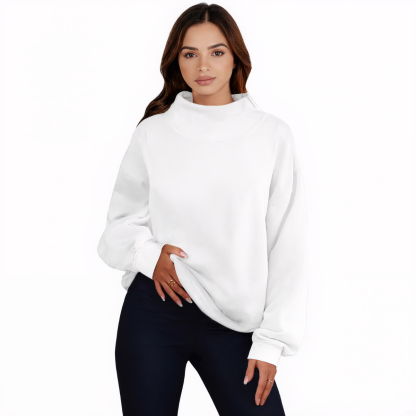 Women Oversized Turtleneck Pullover Sweatshirt