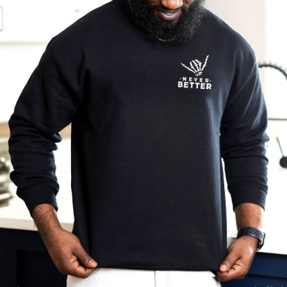 Never Better Printed Sweatshirt-Cozy Knit Sets