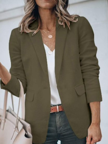 Casual Long Sleeve Jacket-Cozy Knit Sets