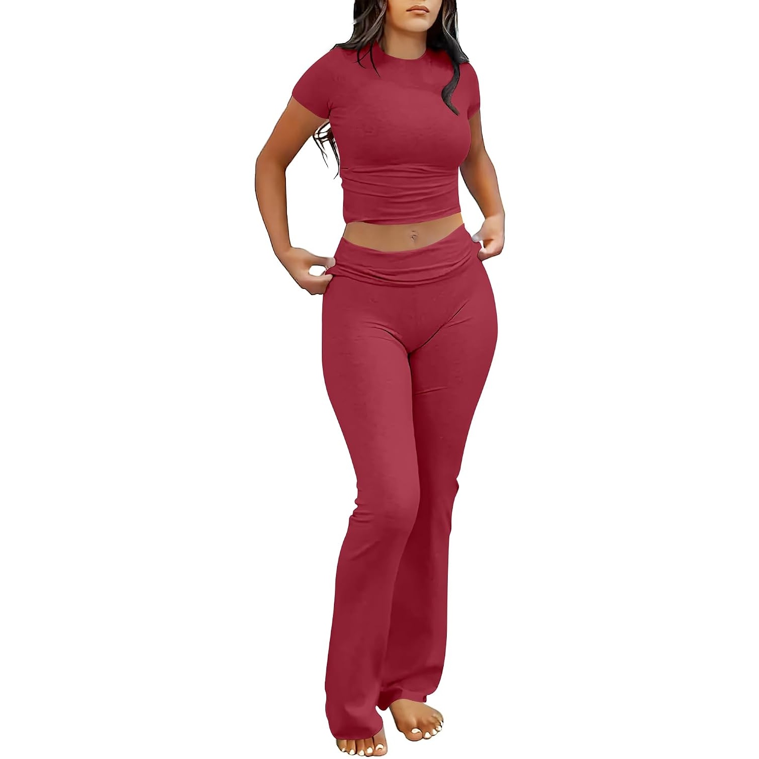 2 Piece Yoga Workout Matching Outfit Set For Women