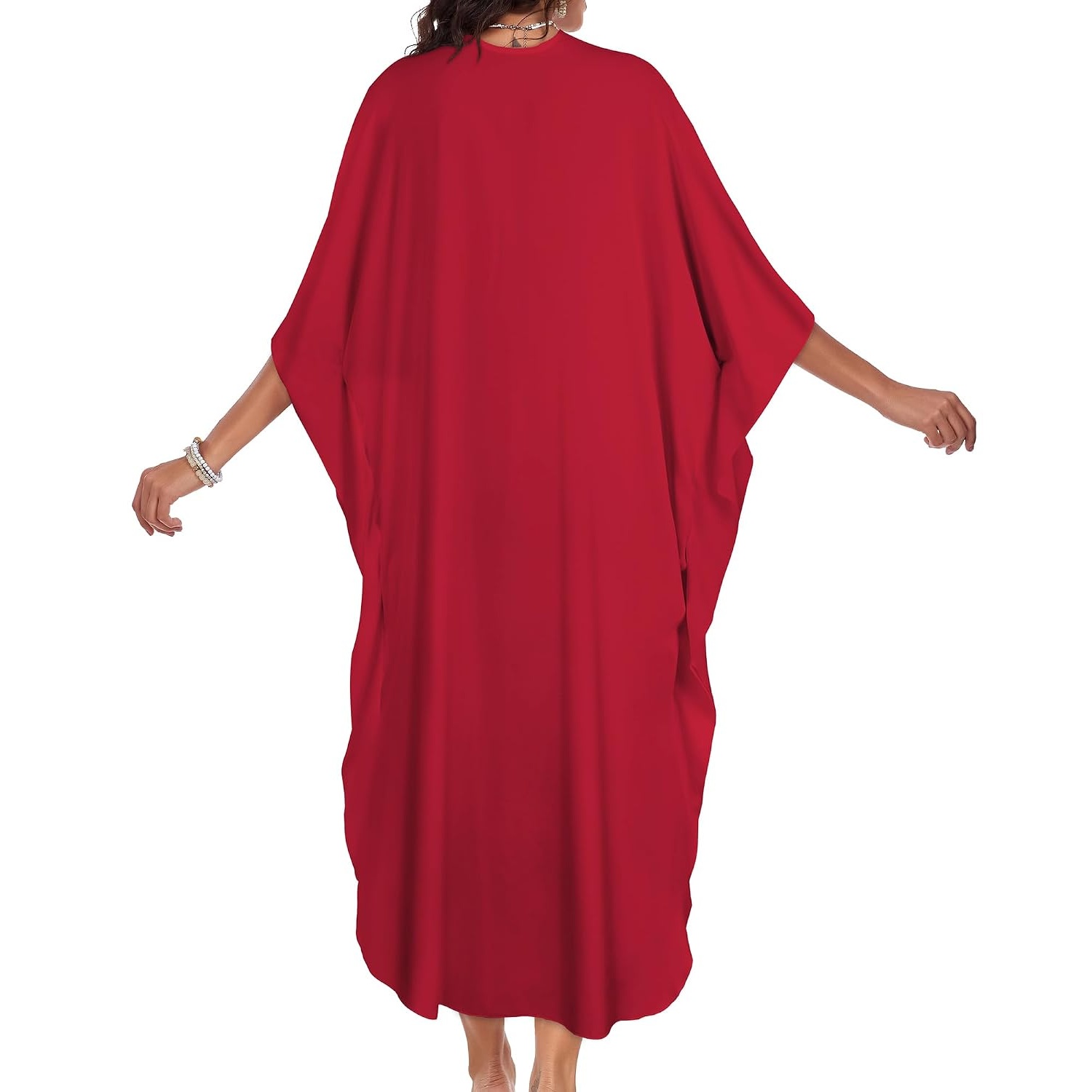 Flowy Smocked Front Kaftan Maxi Dress for Women
