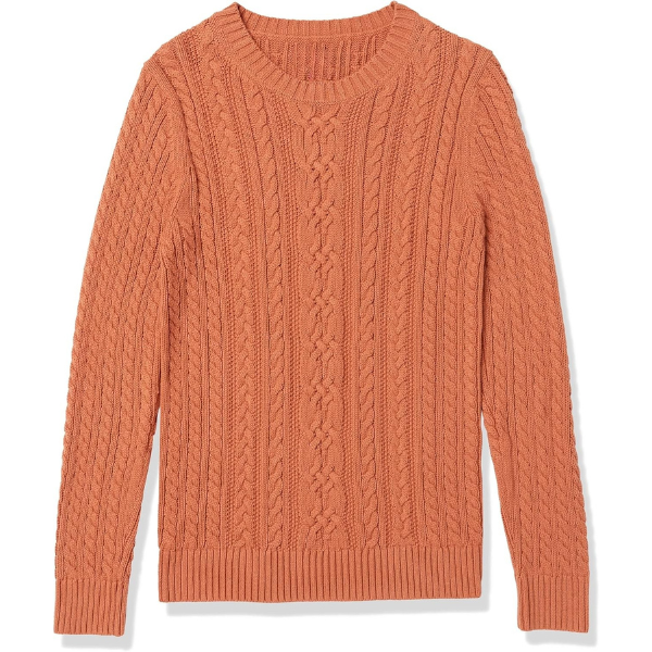 womens Fisherman Cable Crewneck Sweater