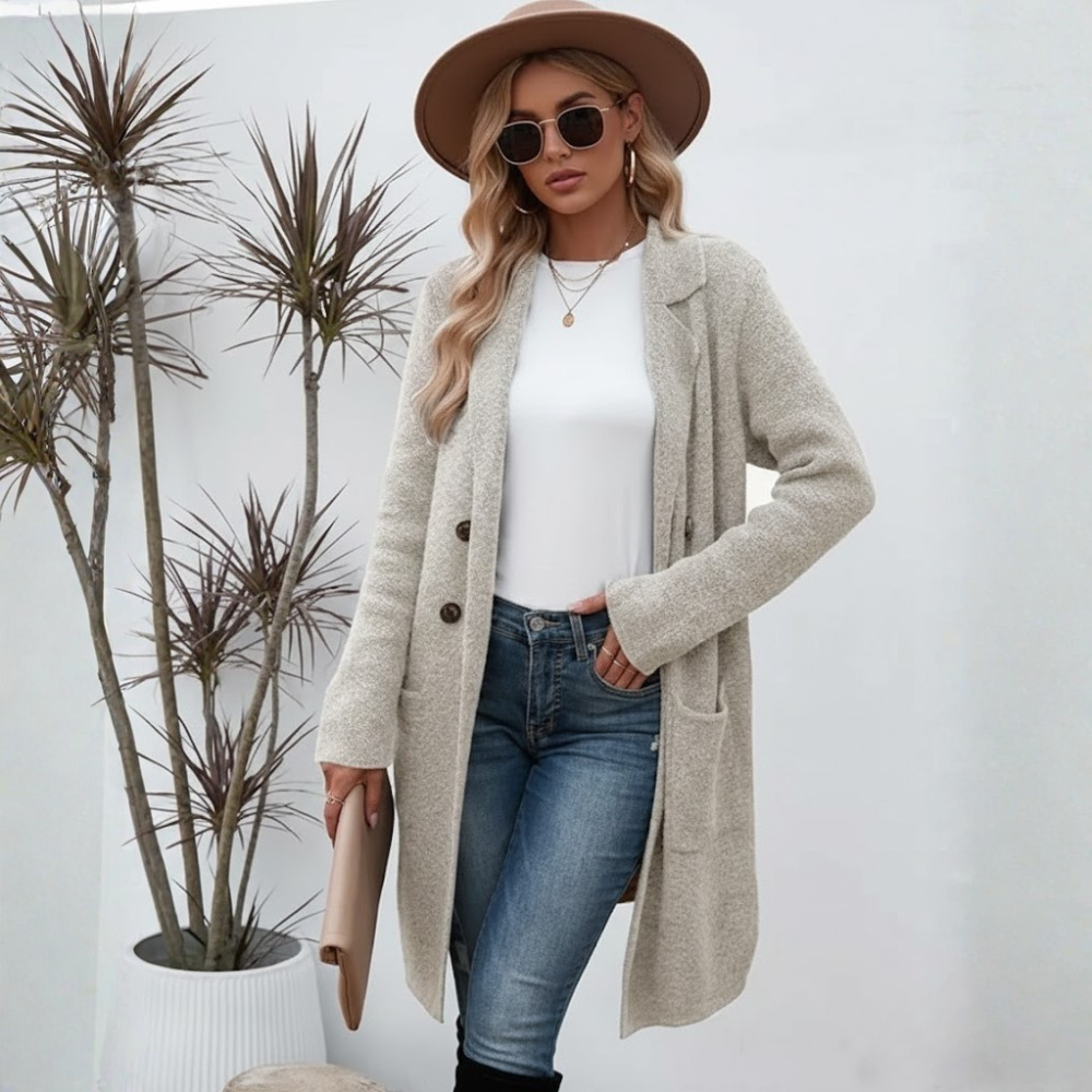 Long Open Front Cardigan Coat for WomenLong Open Front Cardigan Coat for Women - Image 3