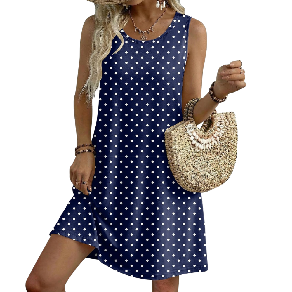 Casual Sleeveless Summer Sundress With Pockets For Women