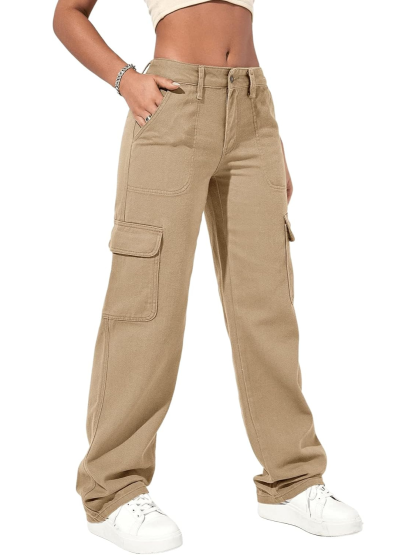 Casual Flap Pocket Denim Pant-Cozy Knit Sets