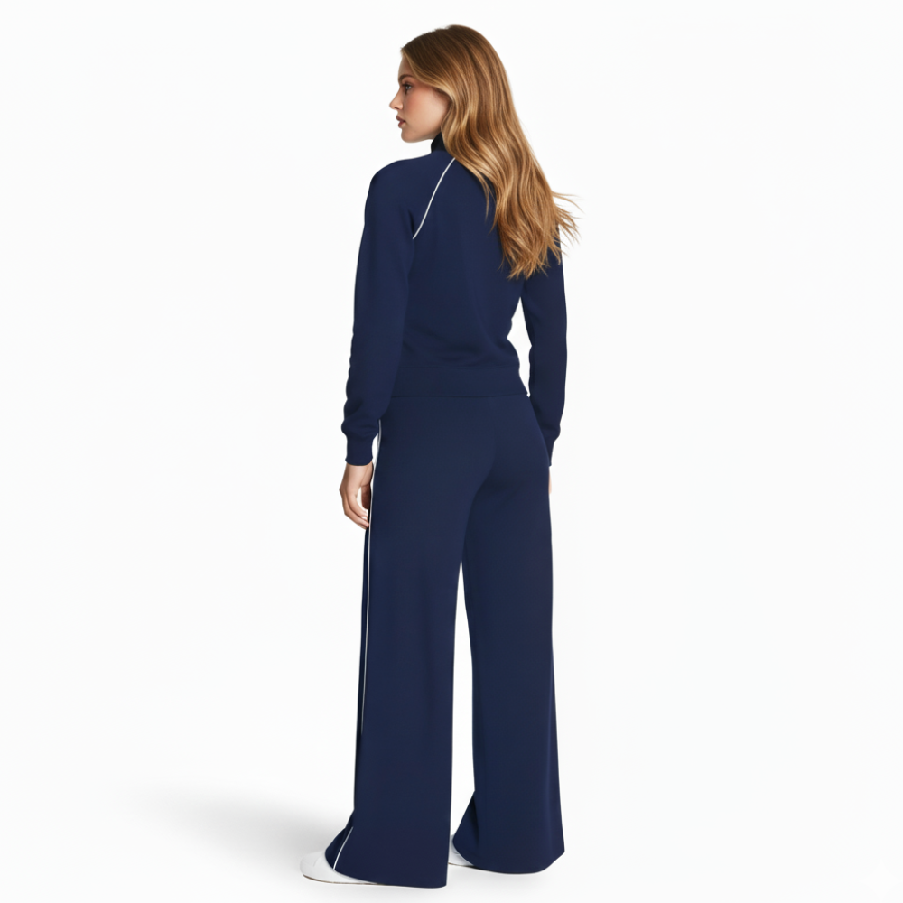 Sporty Pique Half Zip Front Jumpsuit