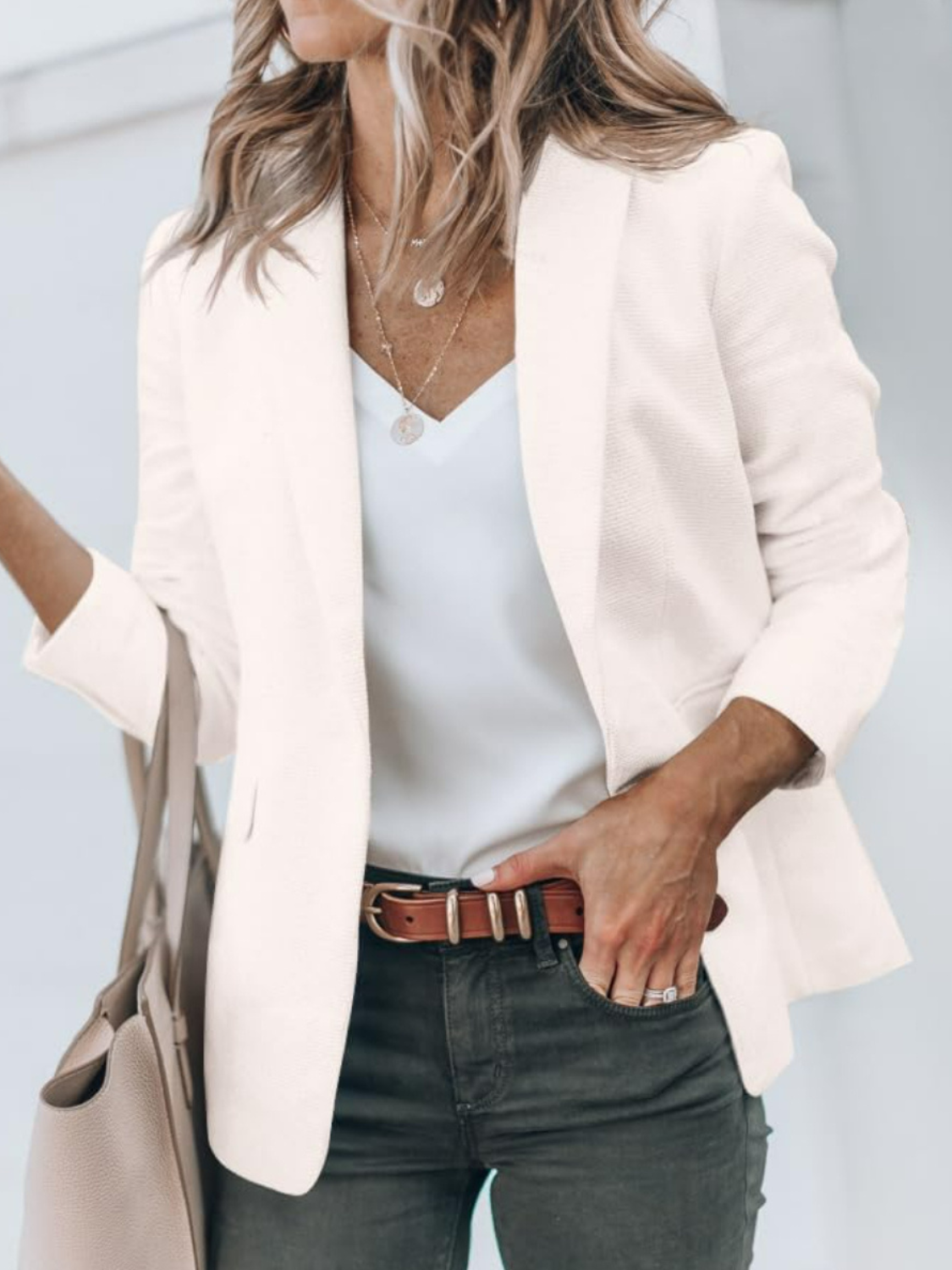 Casual Long Sleeve Jacket-Cozy Knit Sets