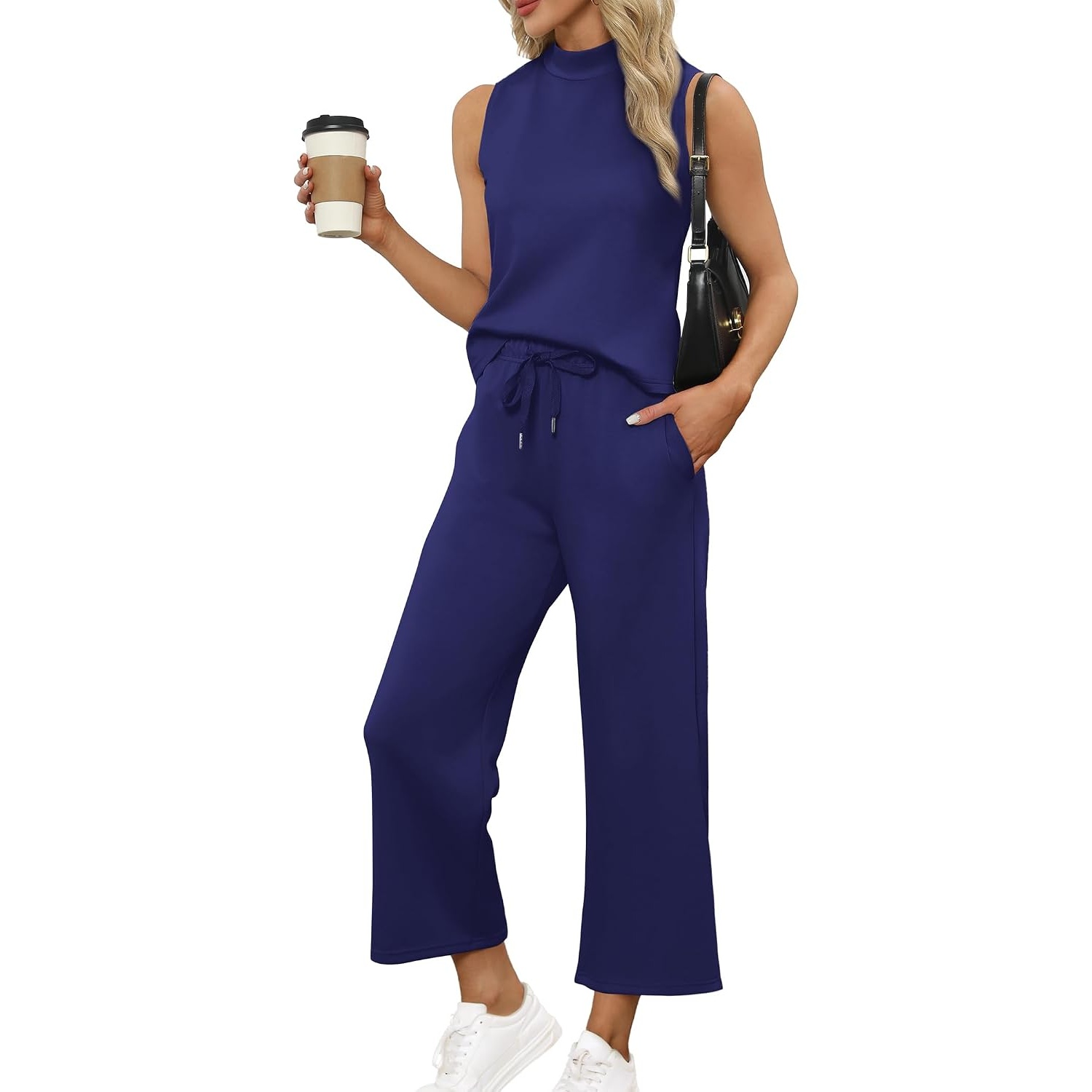 Vacation Two Piece Outfit Wide Leg Pants