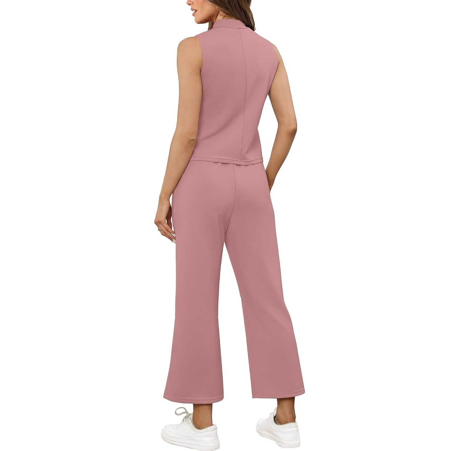 Vacation Two Piece Outfit Wide Leg Pants