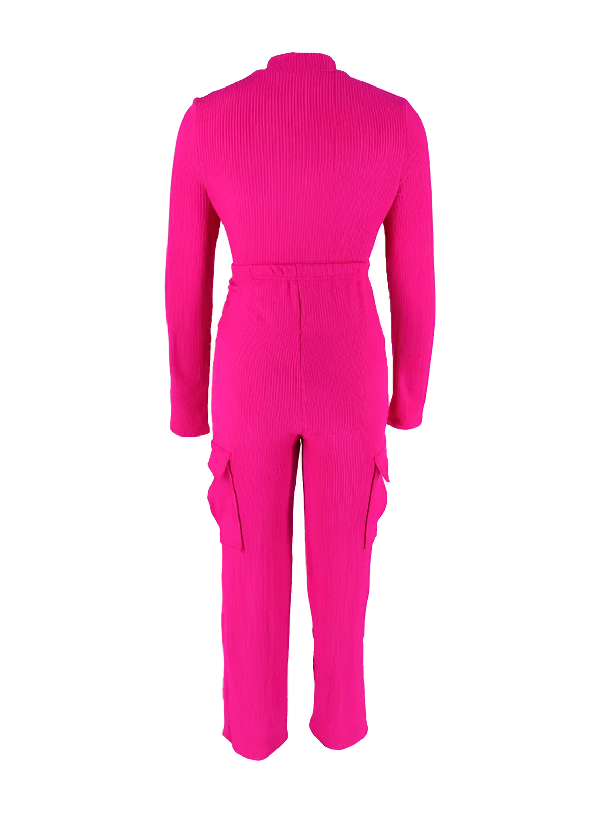2 Piece Lounge Set With Ribbed Knit Hoodie And Pant