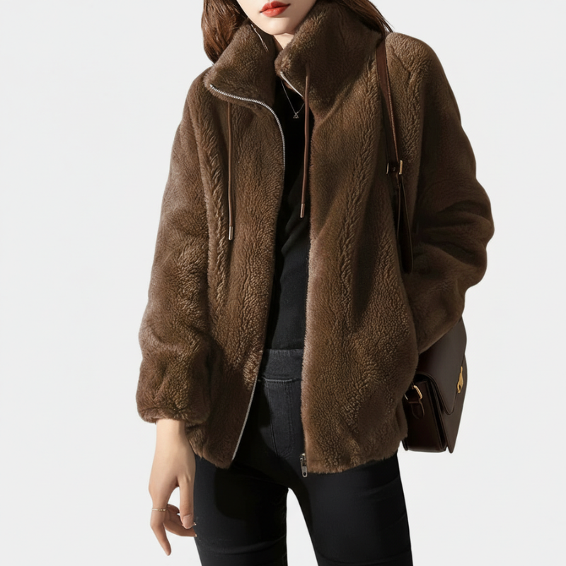 Casual And Cozy Zip Up Jacket For Women