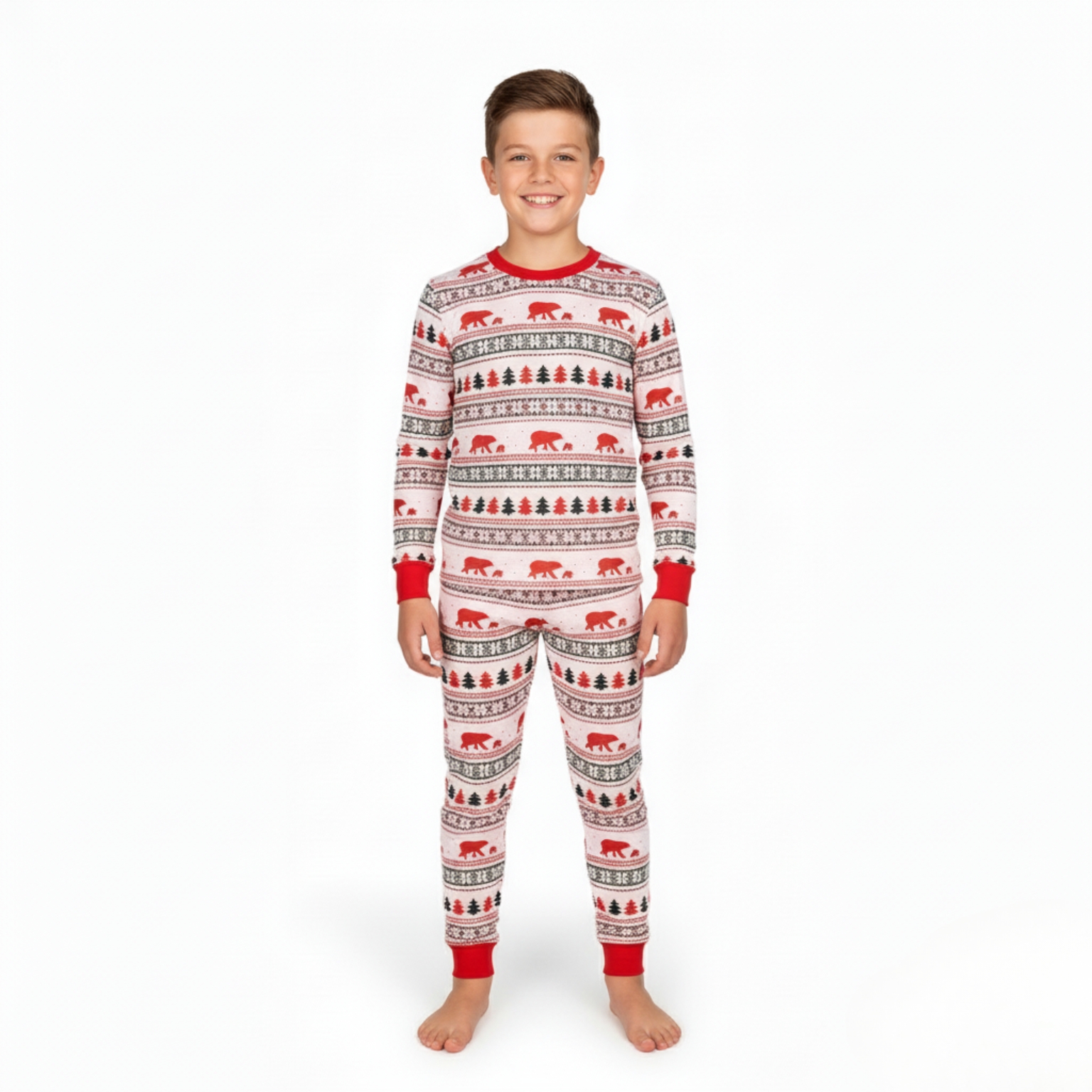 Pine Tree Printed Family Matching Christmas Pajama Set
