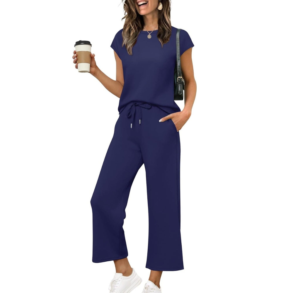Two Piece Summer Vacation Lounge Matching Set Outfit
